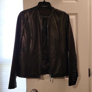 Black Leather women's size medium jacket.